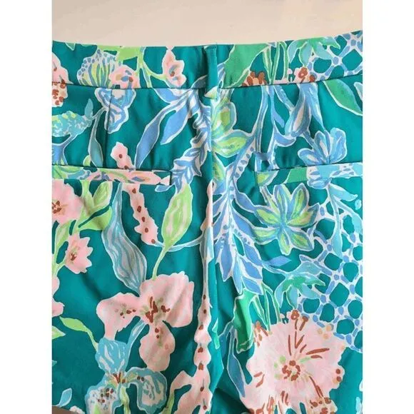 💚🌴 LILLY PULITZER 5&quot; Callahan Mid Rise Stretch Short with Pockets SIZE 2 NWT