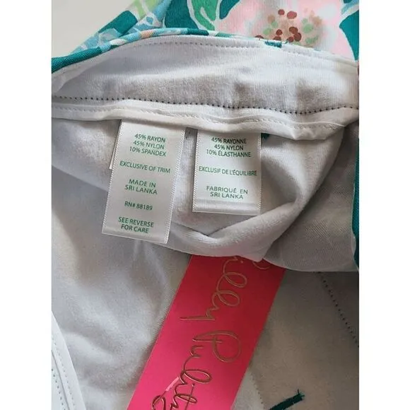 💚🌴 LILLY PULITZER 5&quot; Callahan Mid Rise Stretch Short with Pockets SIZE 2 NWT