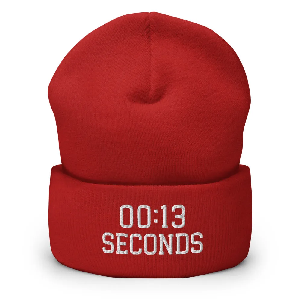 13 Seconds Chiefs Cuffed Beanie, Chiefs Grim Reaper Embroidered Knit Hat
