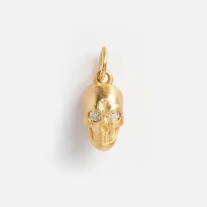 14k Remember to Live Skull Charm