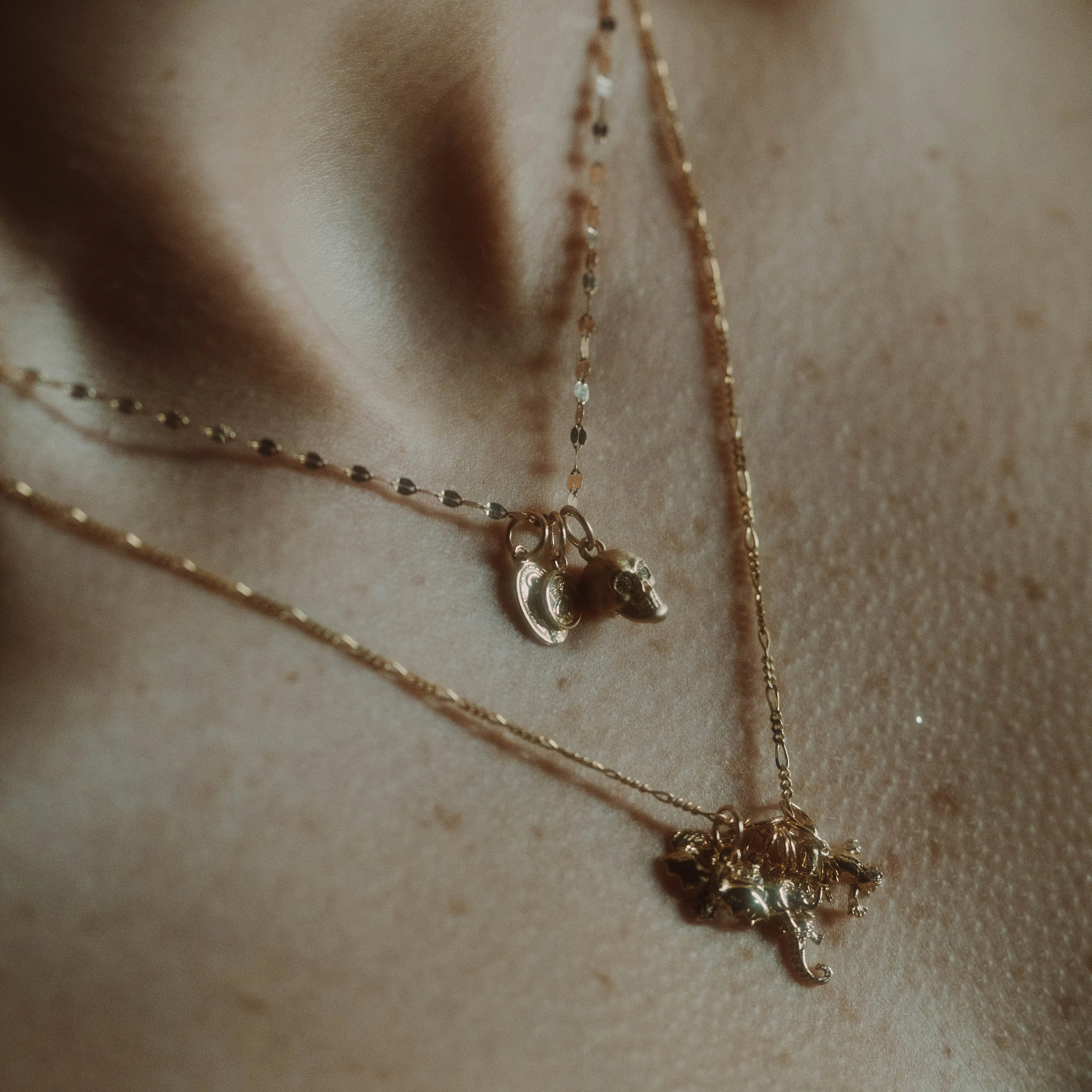 14k Remember to Live Skull Charm