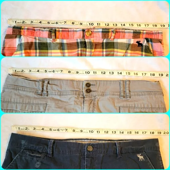 3 pack chino Abercrombie &amp;Fitch 'Perfect Stretch'  shorts