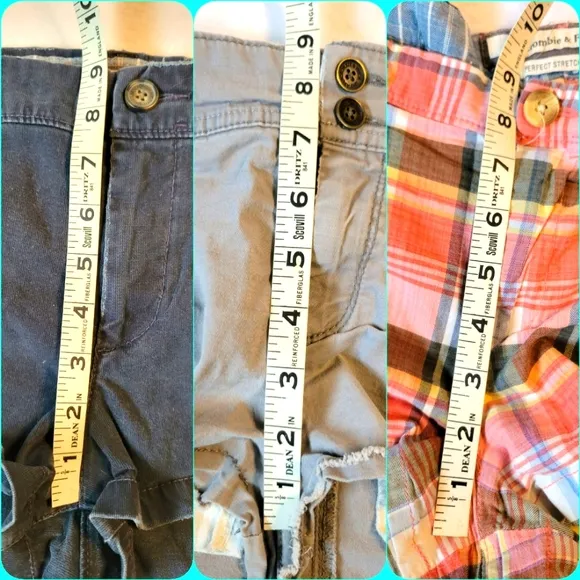3 pack chino Abercrombie &amp;Fitch 'Perfect Stretch'  shorts