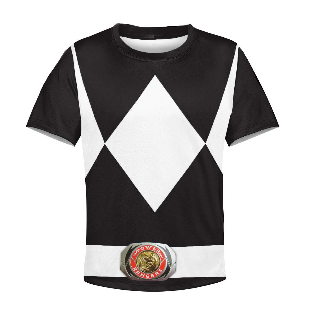3D Black Ranger Kid Hoodie
