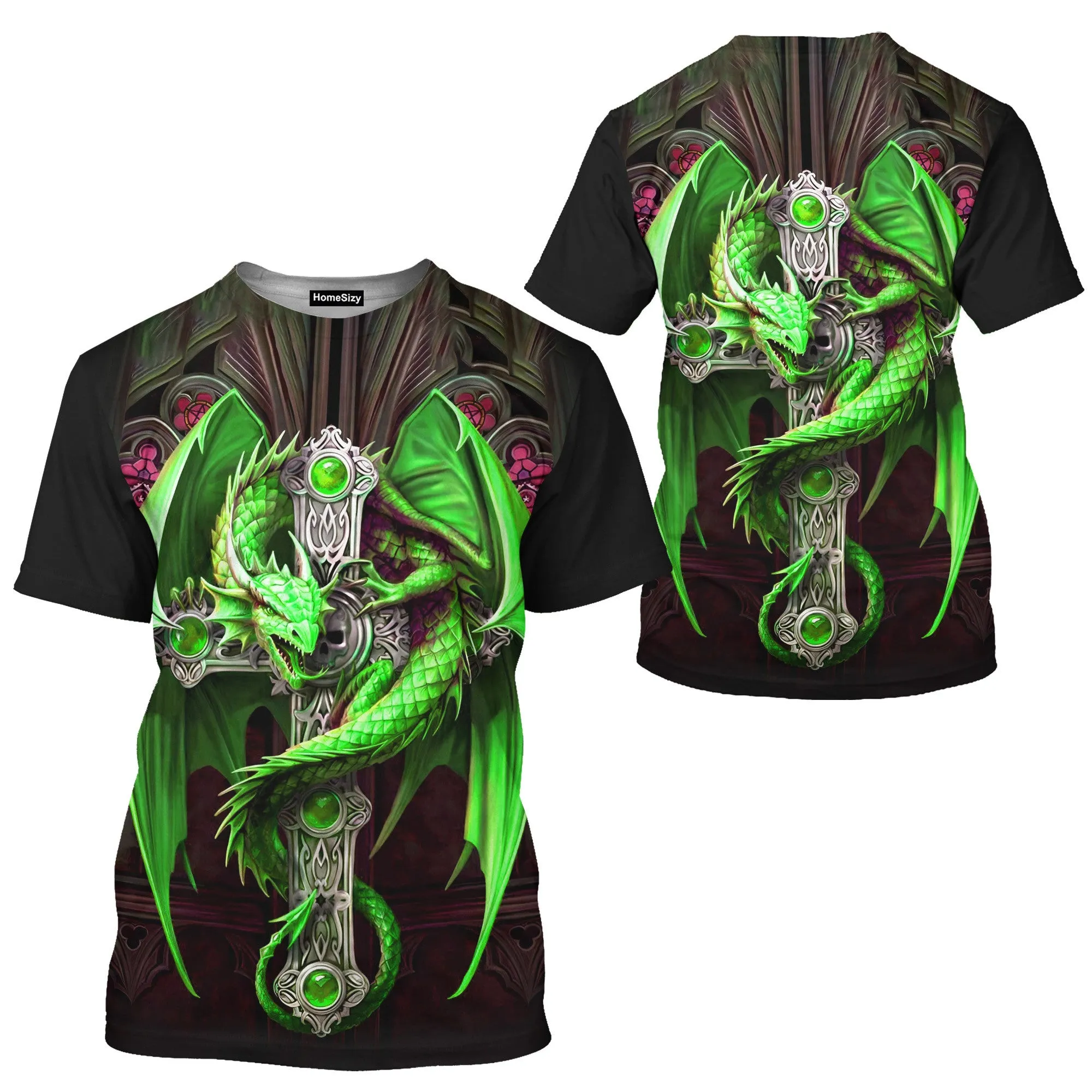 3D Green Dragon Kid Tshirt Sweatshirt QT306037Hc