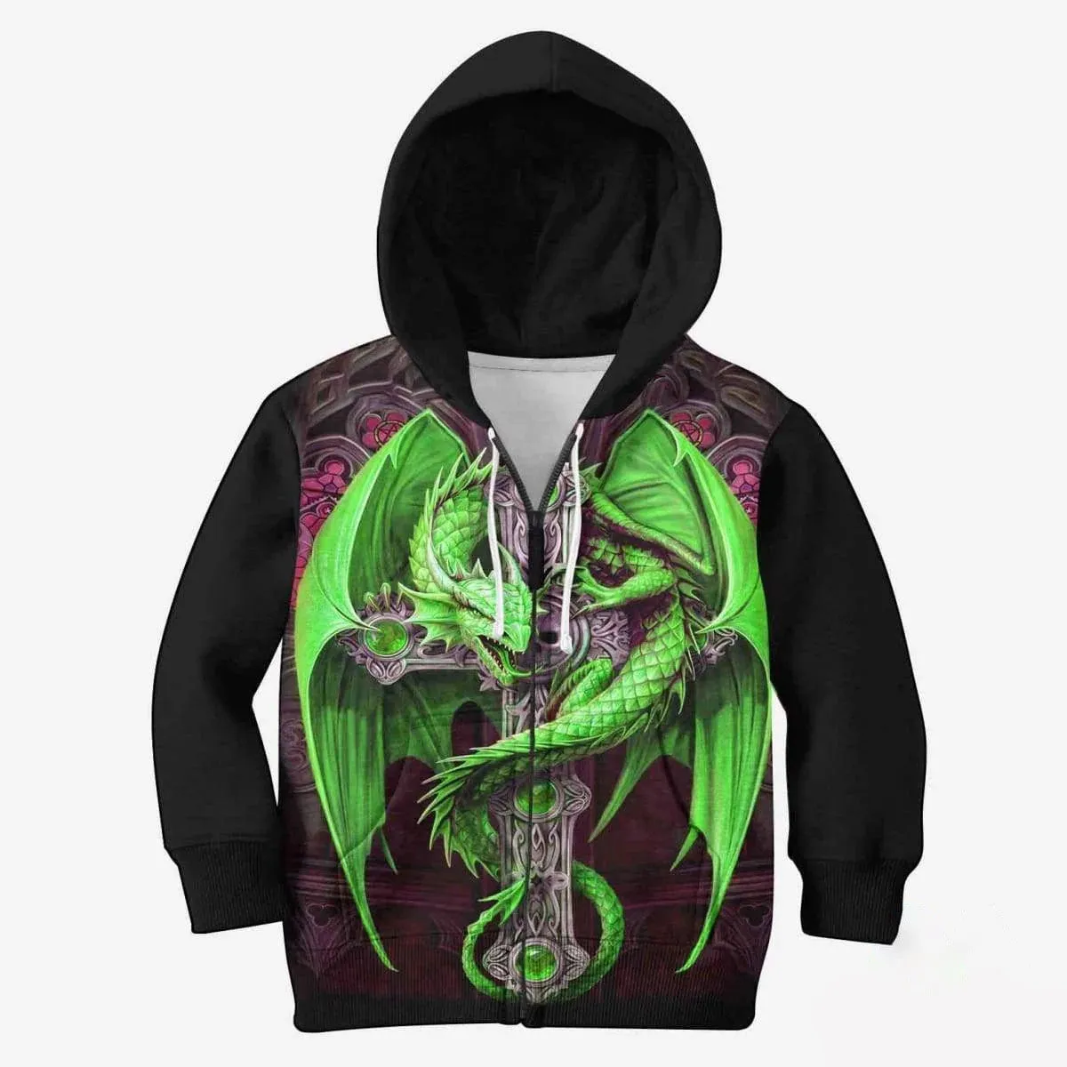 3D Green Dragon Kid Tshirt Sweatshirt QT306037Hc