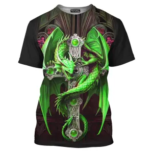 3D Green Dragon Kid Tshirt Sweatshirt QT306037Hc