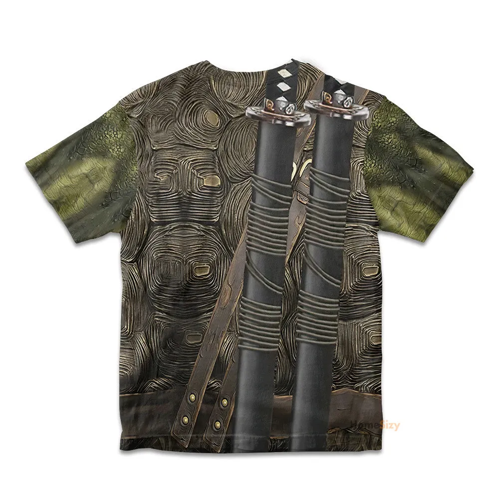 3D Leonardo TMNT Leo Blue Custom Cosplay Costume Kid Tshirt QT209478Hf