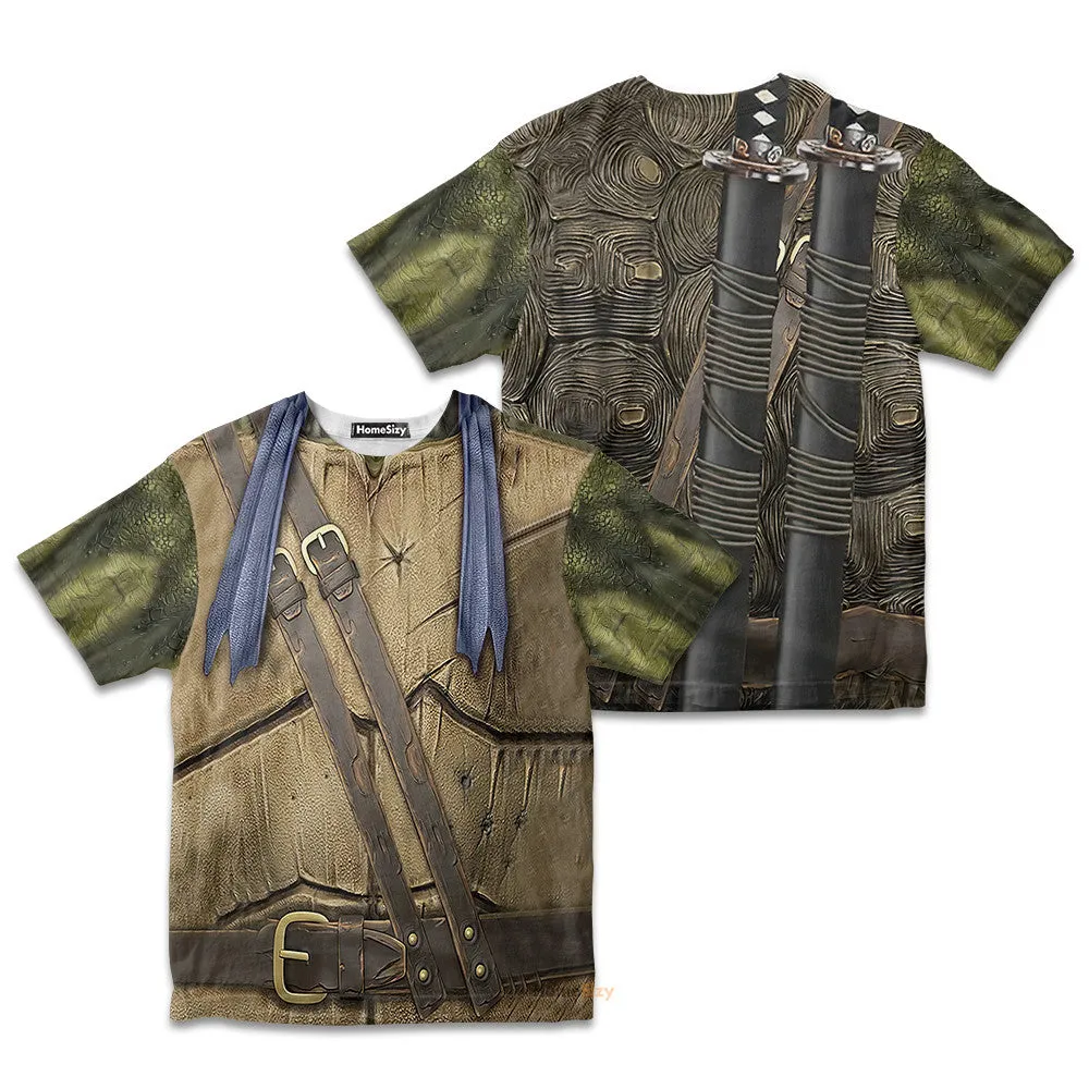 3D Leonardo TMNT Leo Blue Custom Cosplay Costume Kid Tshirt QT209478Hf