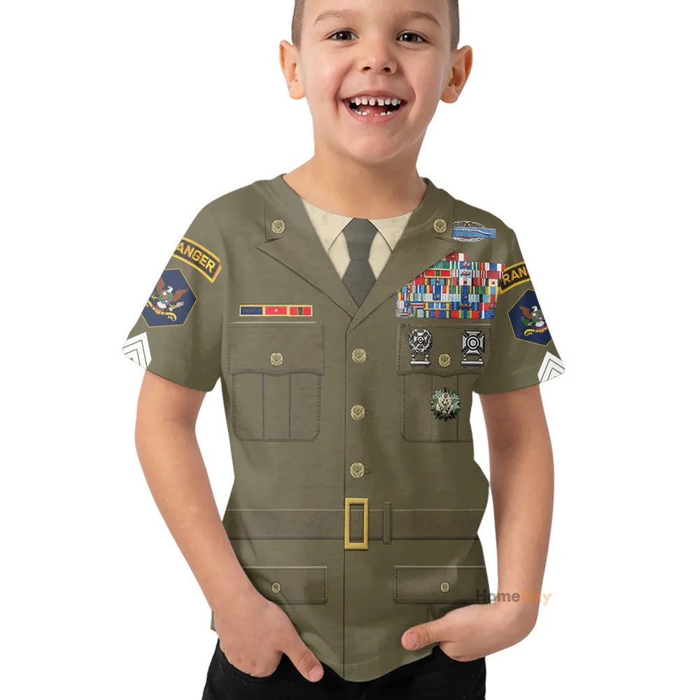 3D US Green Army Custom Cosplay Costume Kid Tshirt QT206337Hg
