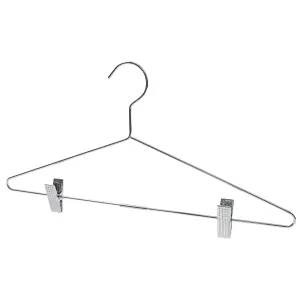 43cm Metal Combination Hanger With Clips (3.5mm thick) Sold in Bundles of 25/50/100