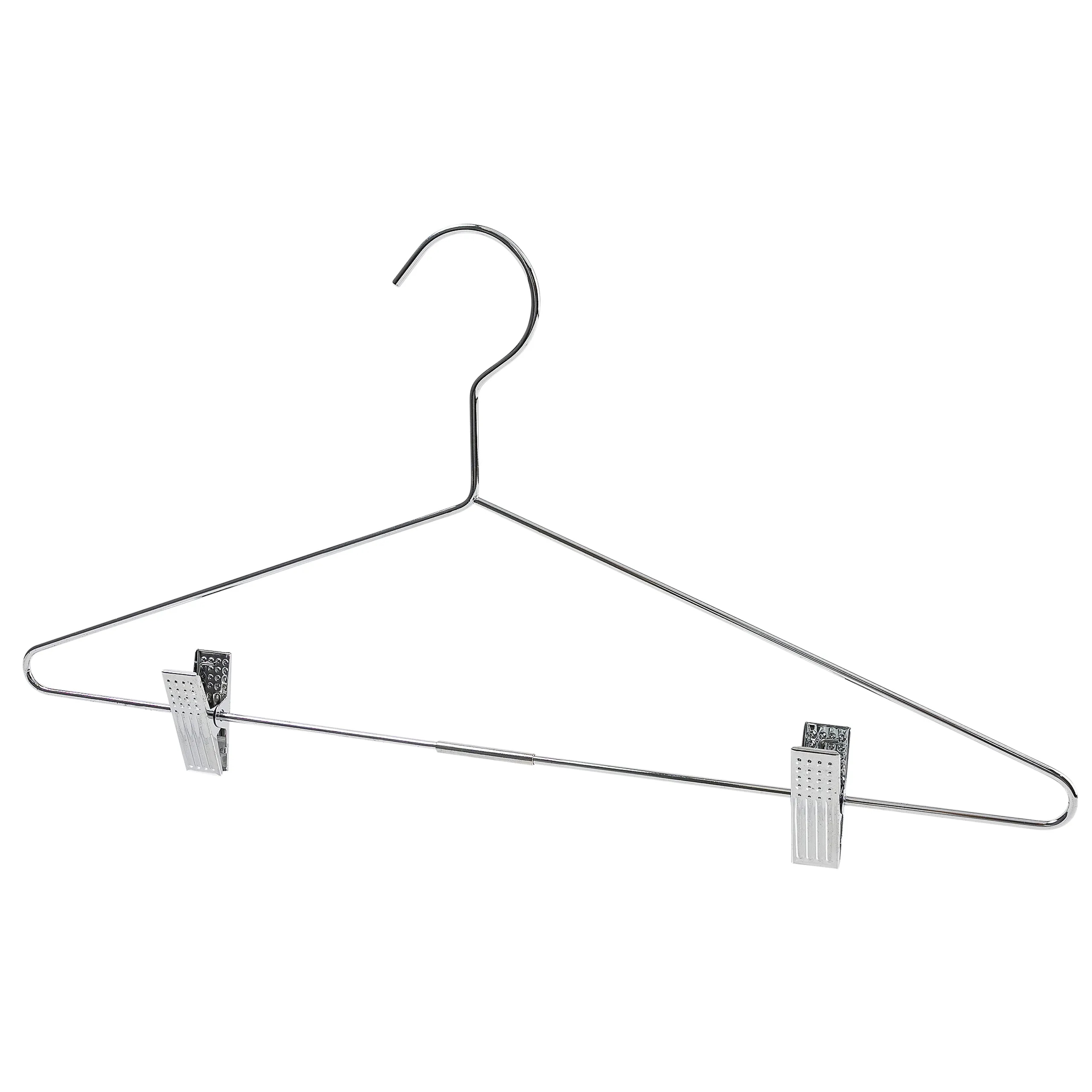 43cm Metal Combination Hanger With Clips (3.5mm thick) Sold in Bundles of 25/50/100