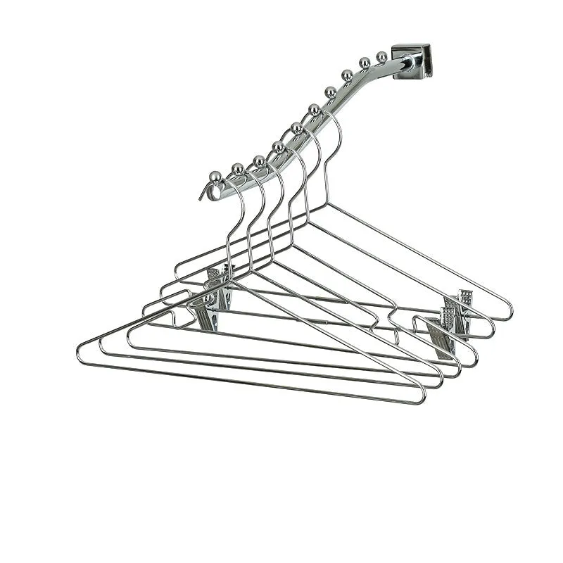 43cm Metal Combination Hanger With Clips (3.5mm thick) Sold in Bundles of 25/50/100