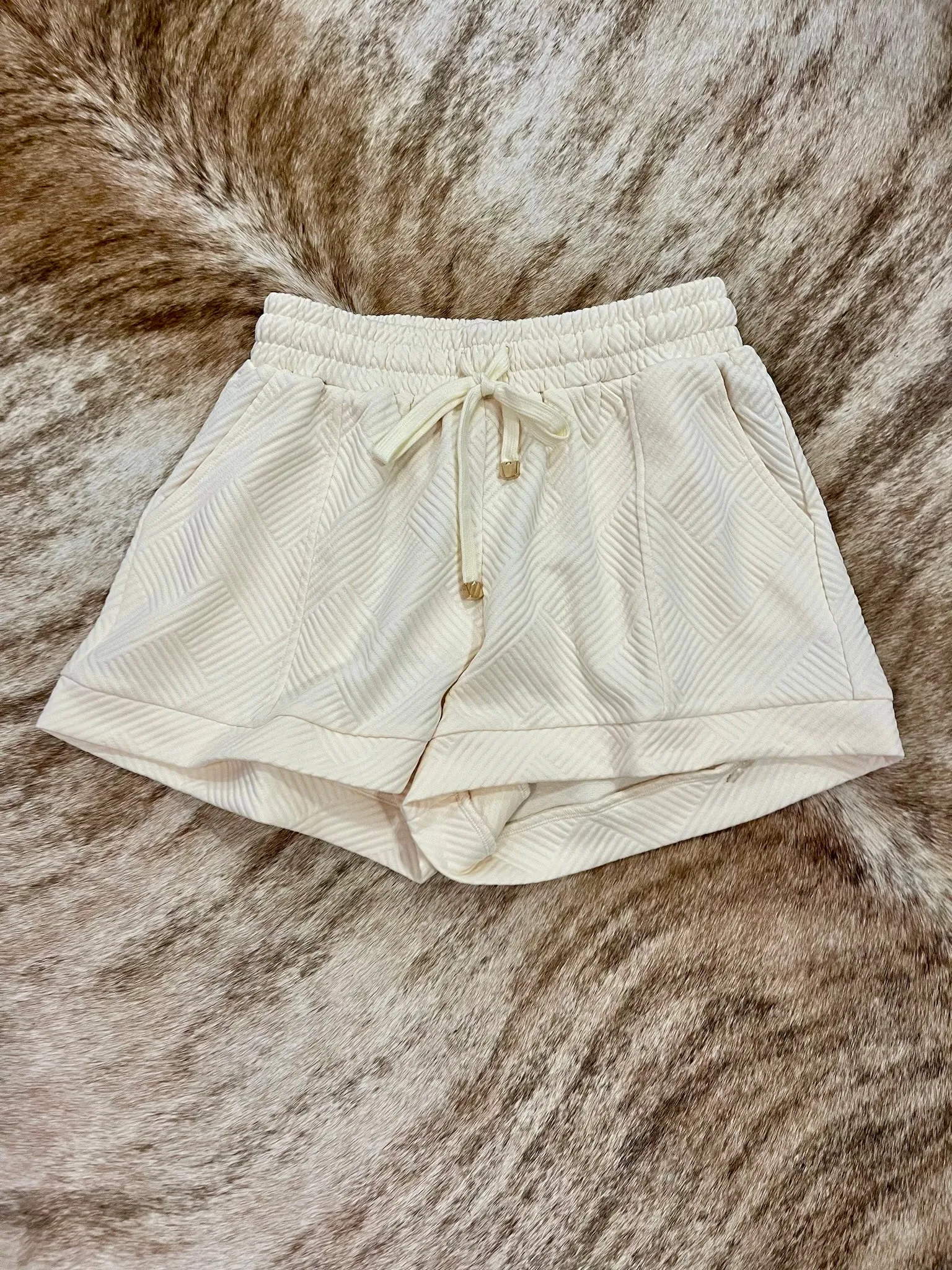 50% Off - Anything But Basic Beige Lounge Shorts