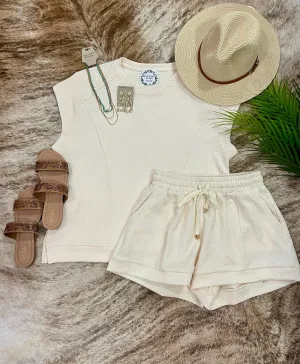 50% Off - Anything But Basic Beige Lounge Shorts