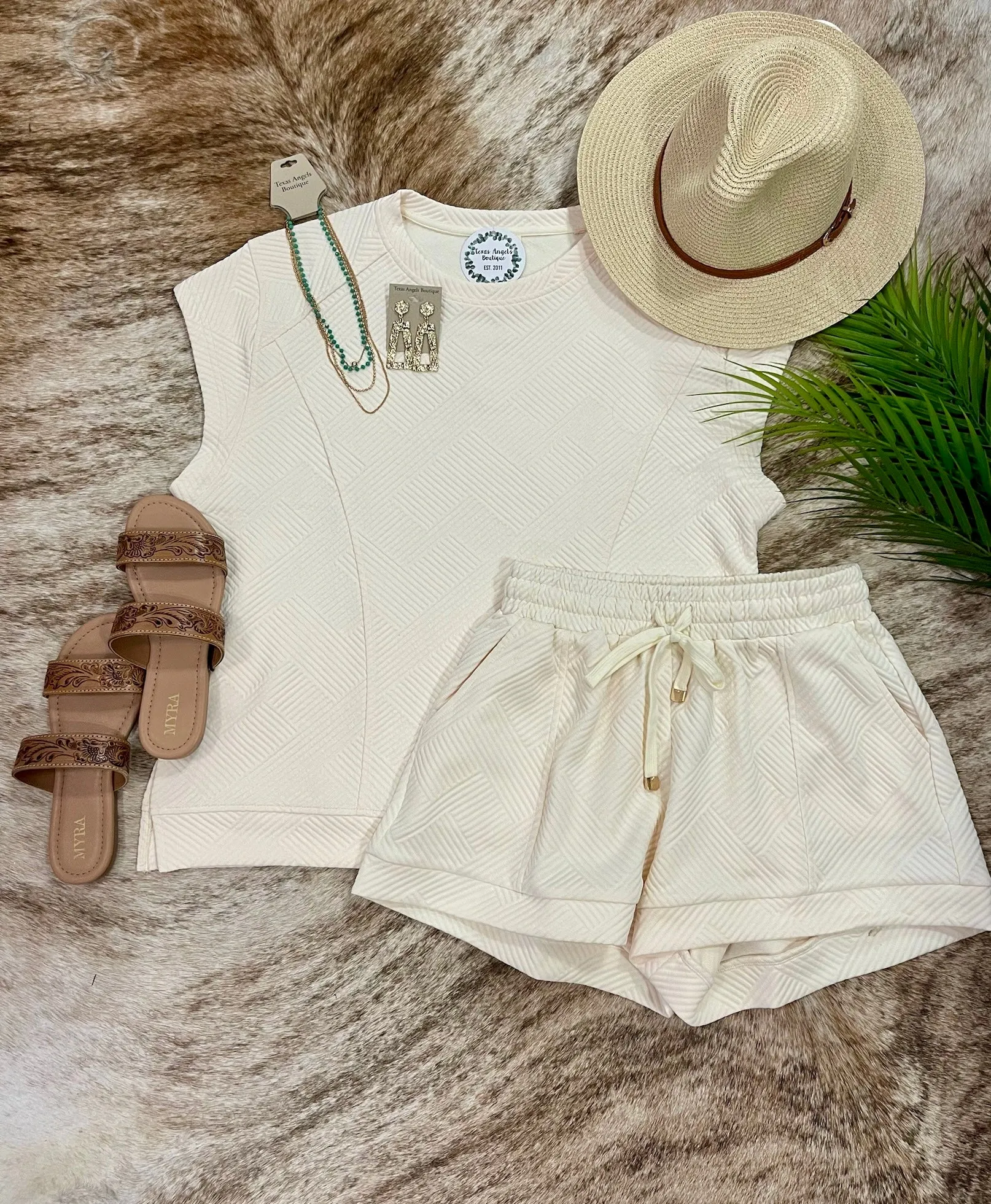 50% Off - Anything But Basic Beige Lounge Shorts