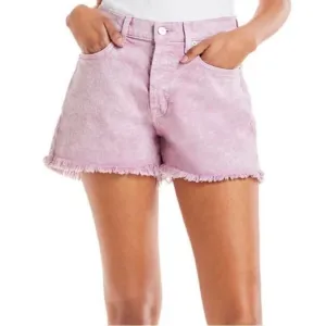 7 For All Mankind Pink Denim Distressed Shorts The Monroe NWT