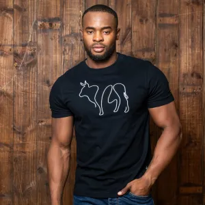 Abstract Chainstitch Nguni Crew Tee Mamba