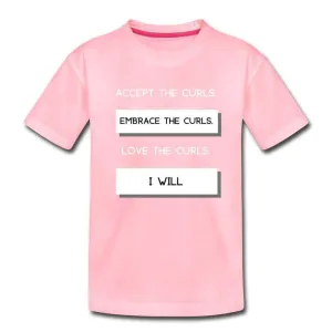 Accept The Curls Girls Toddler T-Shirt