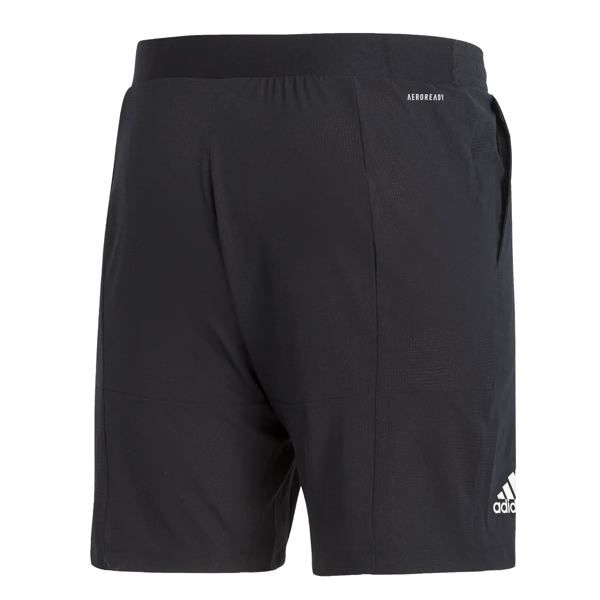 adidas Men's Stretch Woven Club Short 7-Inch (Black/White)