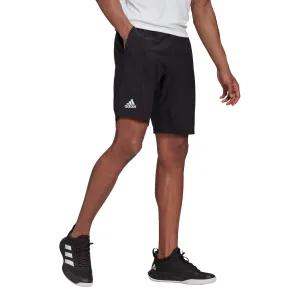 adidas Men's Stretch Woven Club Short 7-Inch (Black/White)