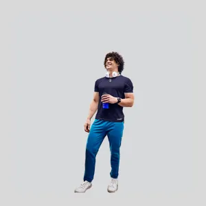 ADULT T-SHIRT  ROUND NECK BLUE