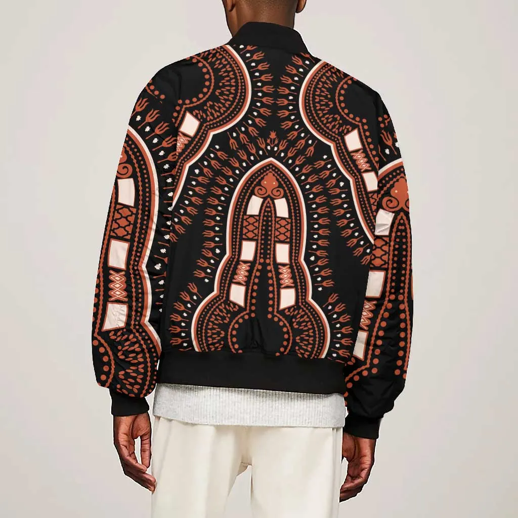African Dashiki Bomber Jacket Afro Vintage Pattern LT01