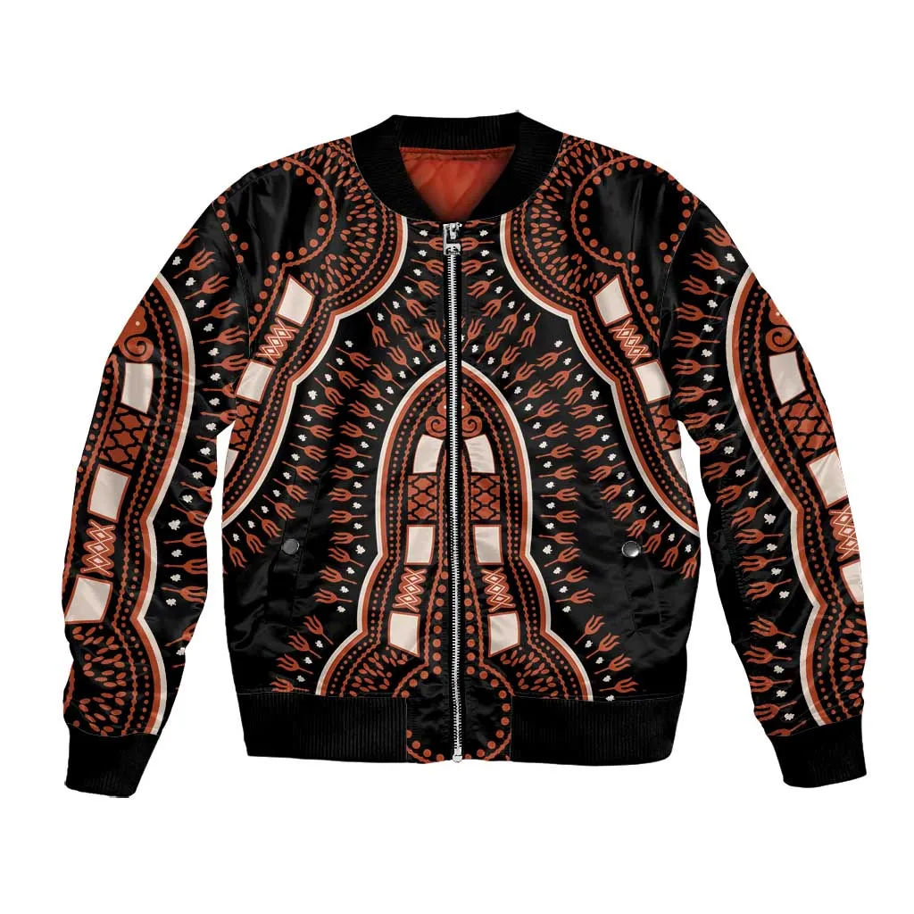 African Dashiki Bomber Jacket Afro Vintage Pattern LT01