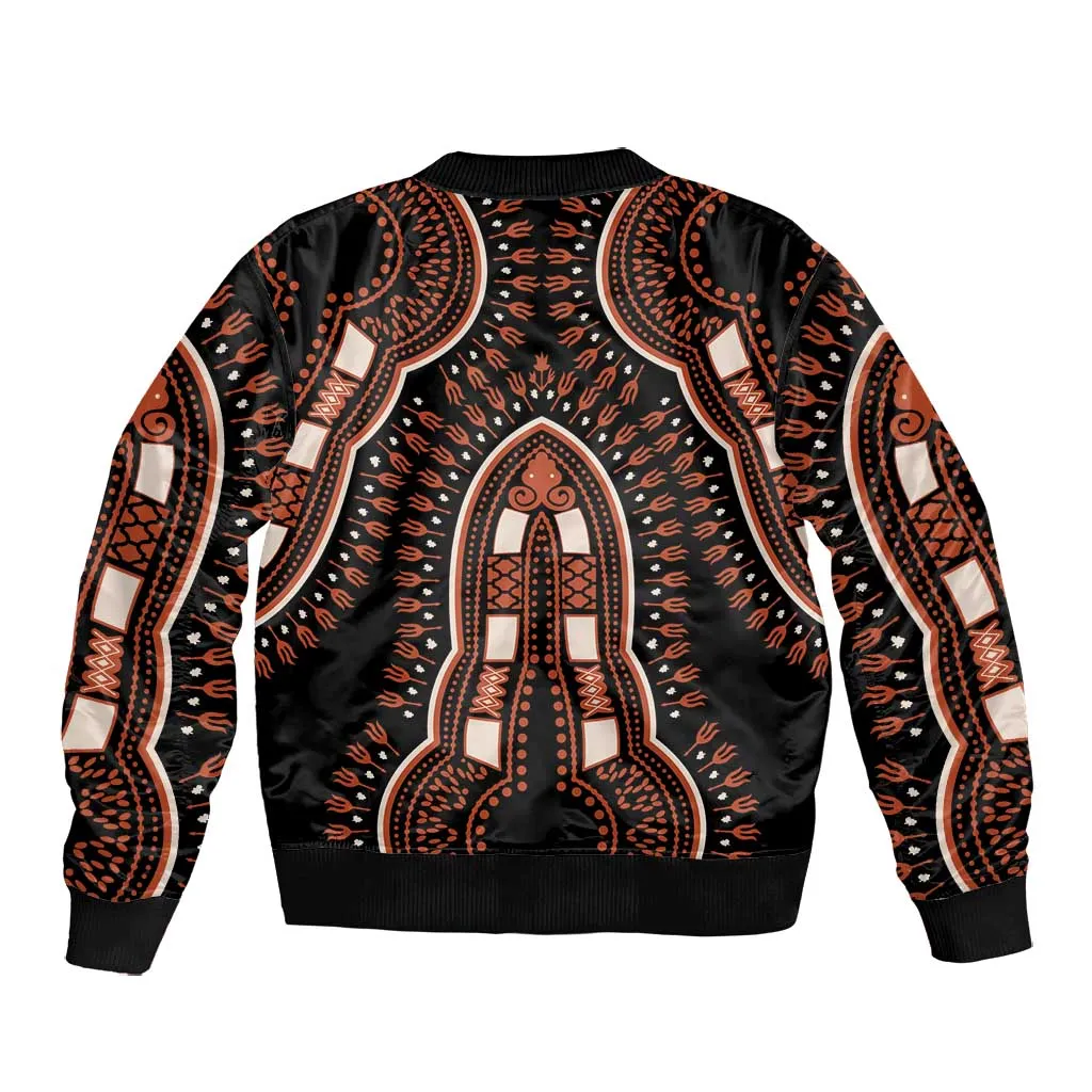 African Dashiki Bomber Jacket Afro Vintage Pattern LT01