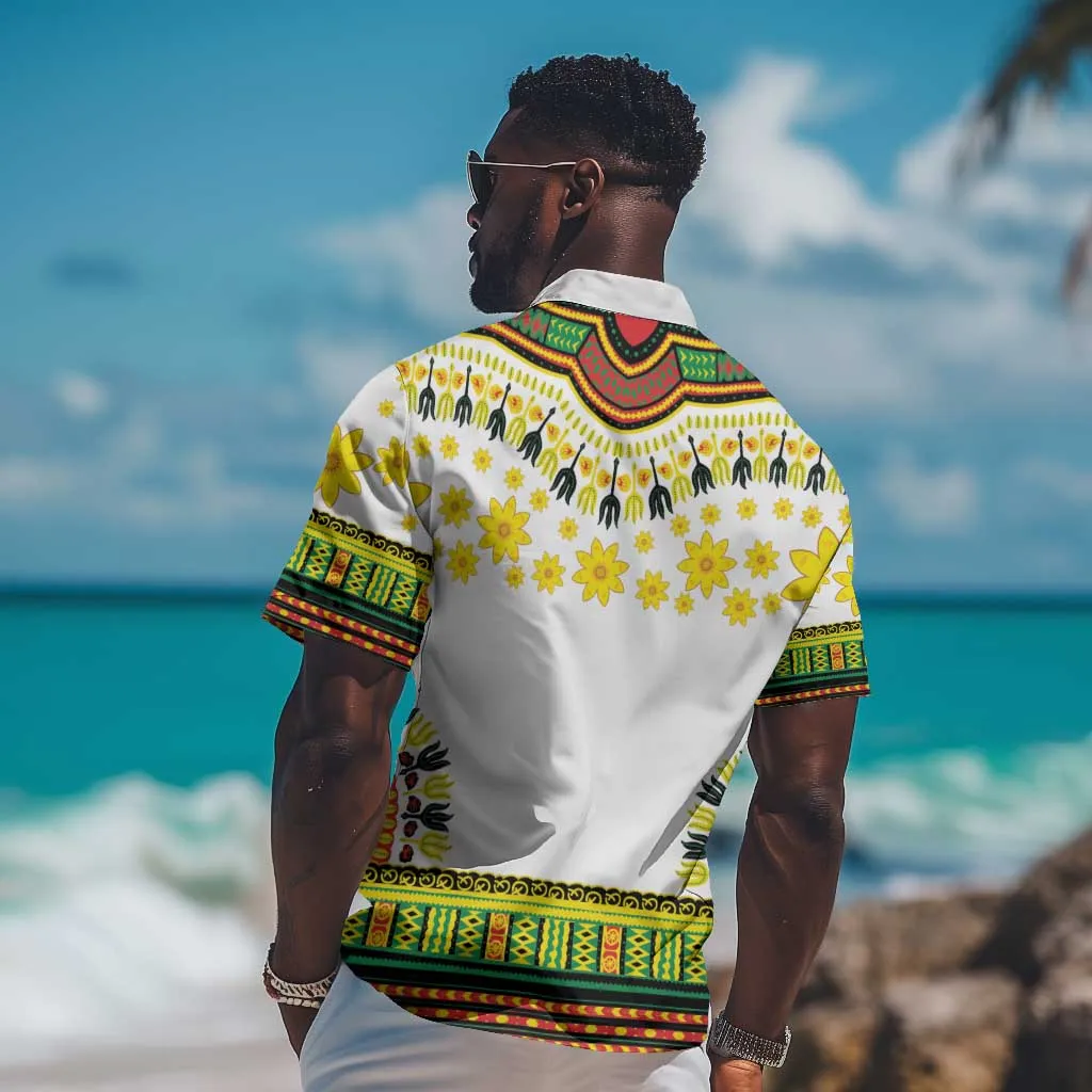 Afro Enkutatash Dashiki and Adey Abeba Hawaiian Shirt LT9