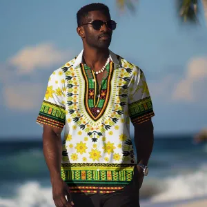 Afro Enkutatash Dashiki and Adey Abeba Hawaiian Shirt LT9