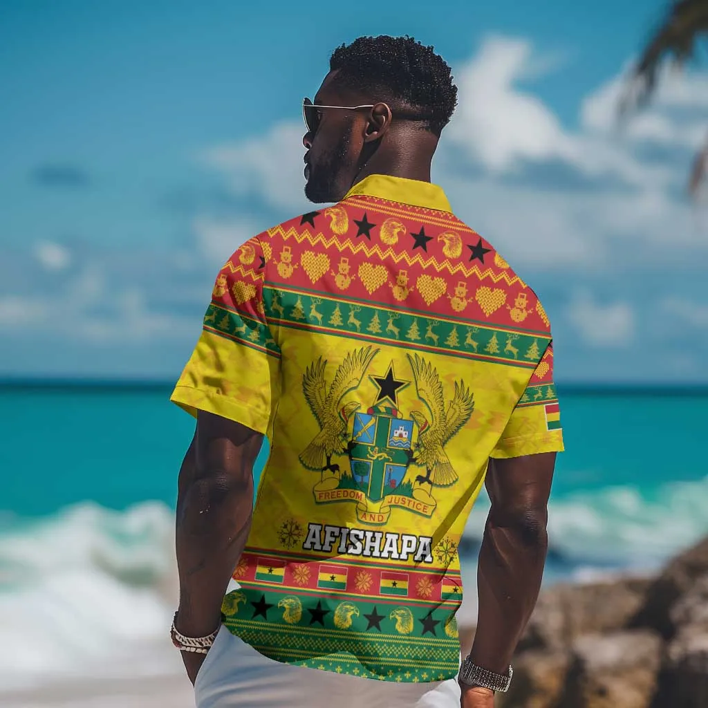 Afro Ghana Christmas Hawaiian Shirt Coat Of Arms - Kente Pattern LT15