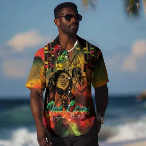 Afro-Jamaican Reggae Legend's Birthday Hawaiian Shirt One Love Jamaica LT03