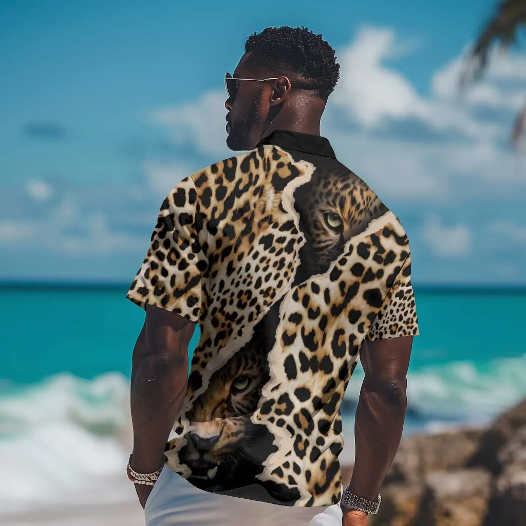 Afro Leopard Skin Pattern Hawaiian Shirt Version 02 LT9