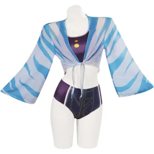 Ahsoka Tano Ahsoka Tano Cosplay Costume Jumpsuit Shorts Cloak Outfits Halloween Carnival Party Suit