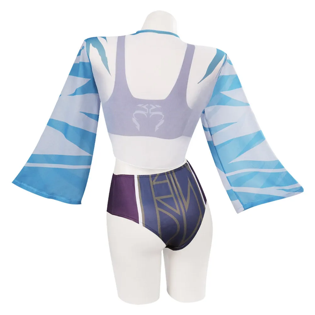 Ahsoka Tano Ahsoka Tano Cosplay Costume Jumpsuit Shorts Cloak Outfits Halloween Carnival Party Suit