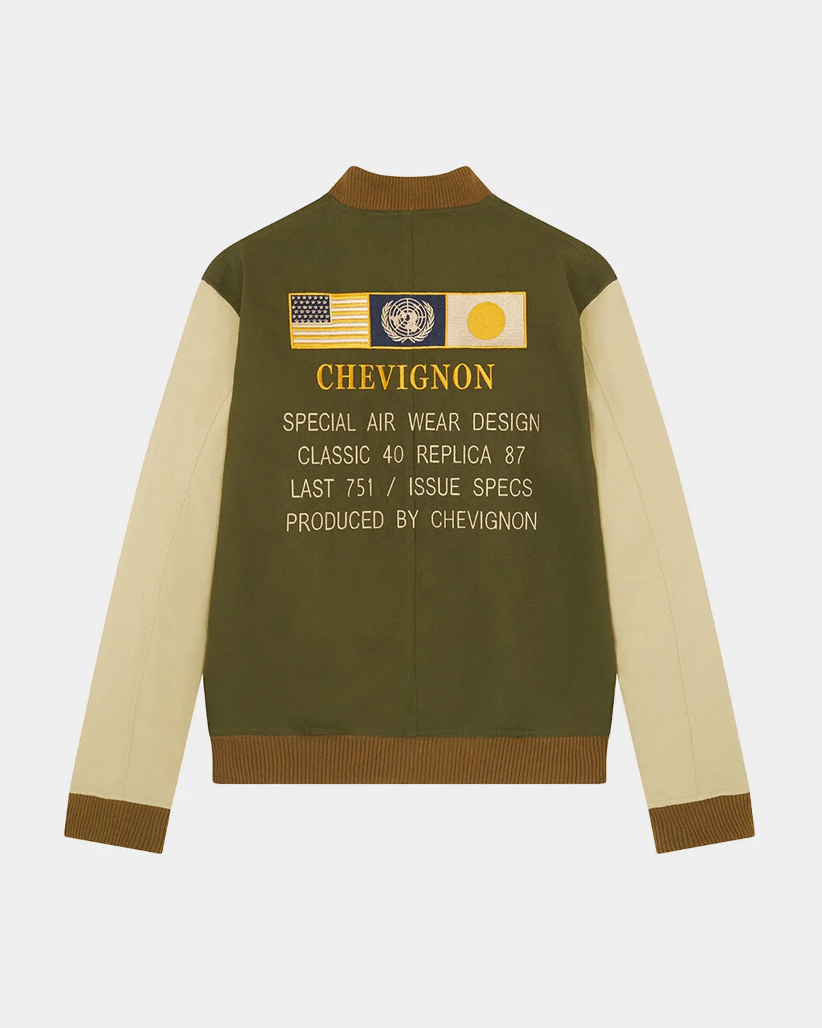 AIR WEAR AVIATOR BOMBER JACKET IN GREEN