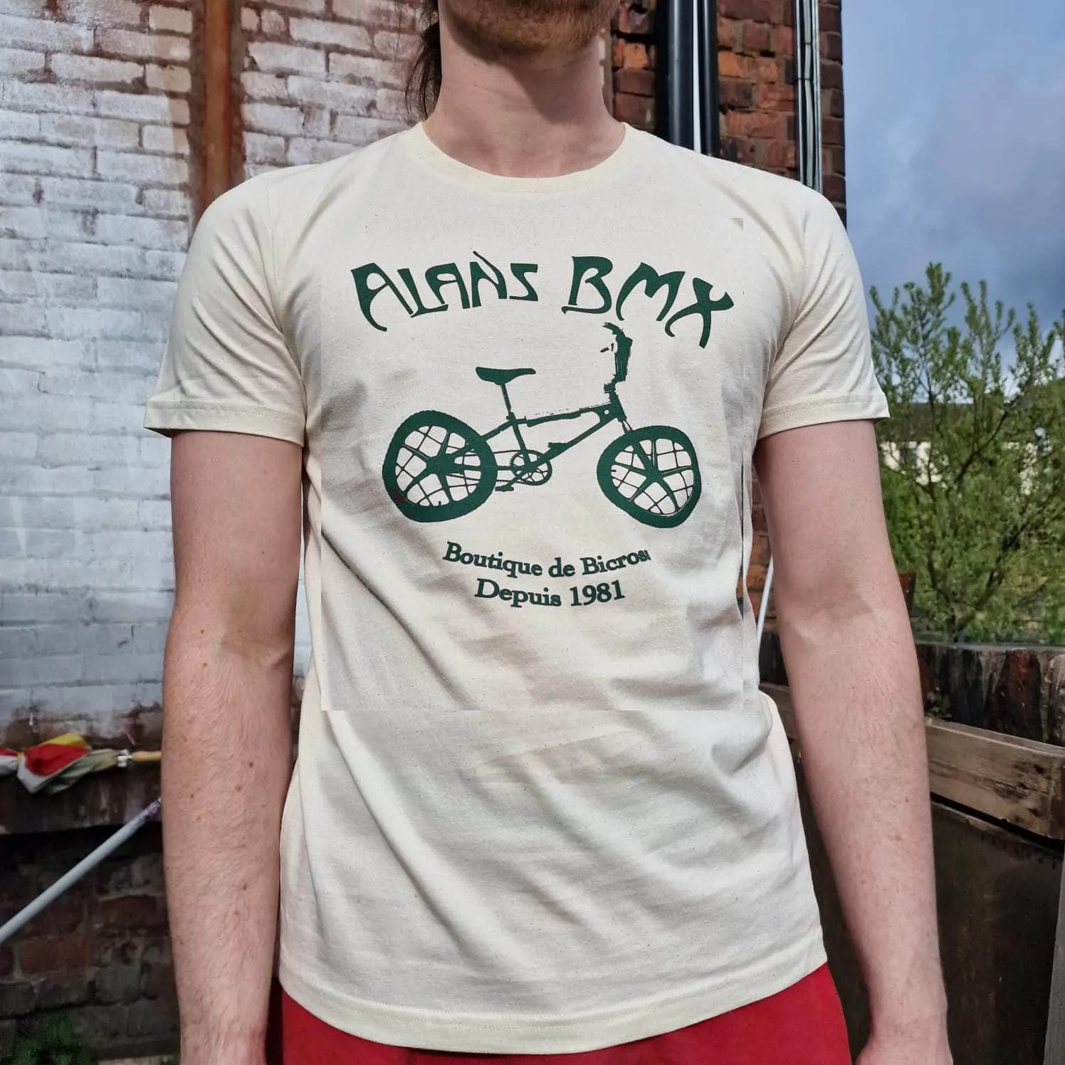 Alans BMX Boutique Stella / Stanley T-shirt Natural Raw / Green