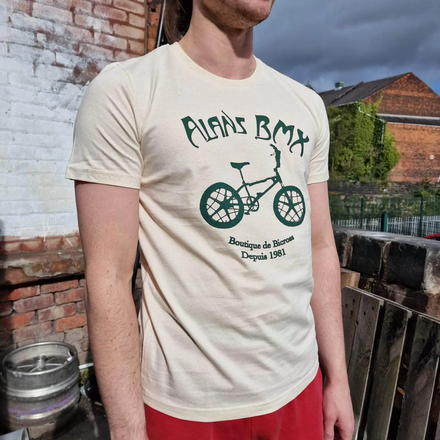 Alans BMX Boutique Stella / Stanley T-shirt Natural Raw / Green