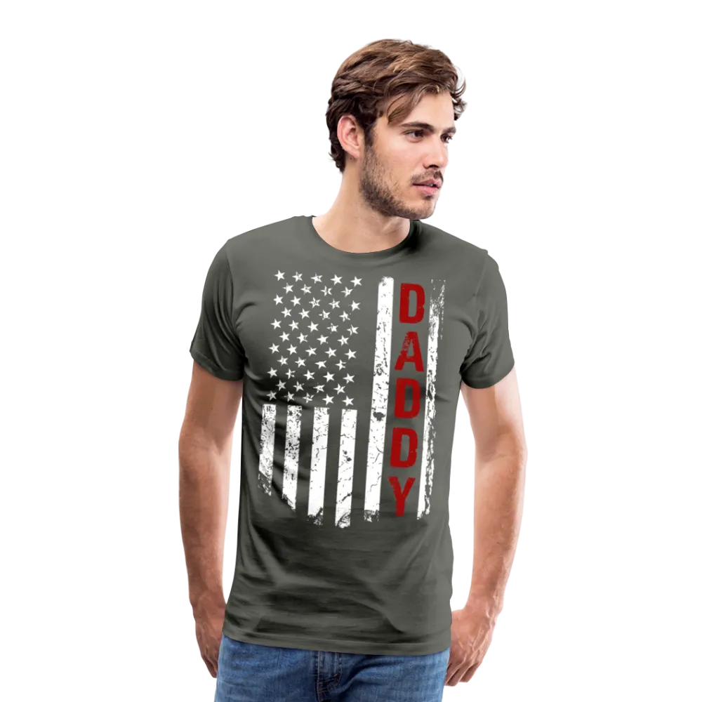 American Flag Daddy Men's Premium T-Shirt (CK1931)