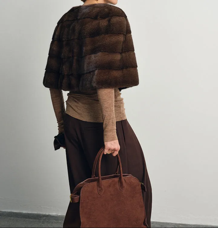 Anastasia Short Faux Fur Cape