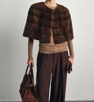 Anastasia Short Faux Fur Cape