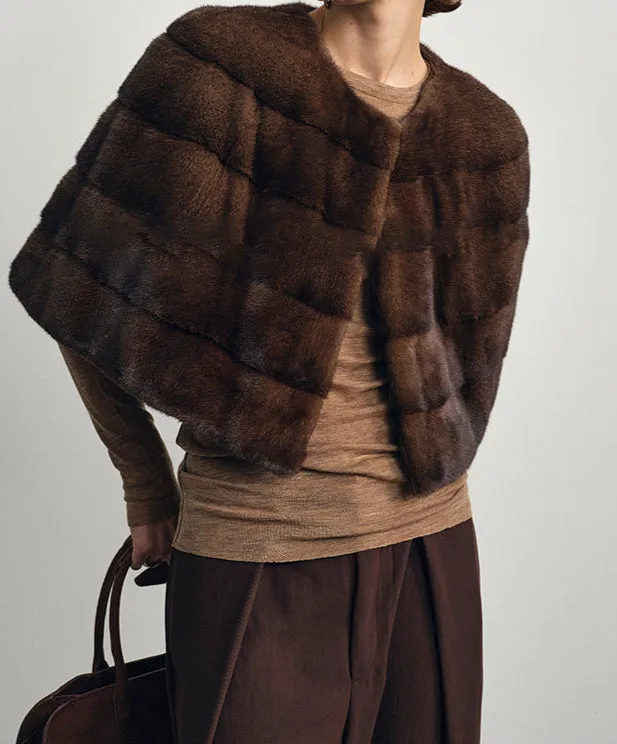Anastasia Short Faux Fur Cape