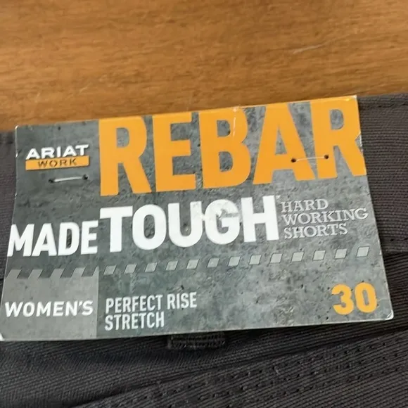 Ariat NWT Rebar Perfect Rise Stretch Shorts Size 30
