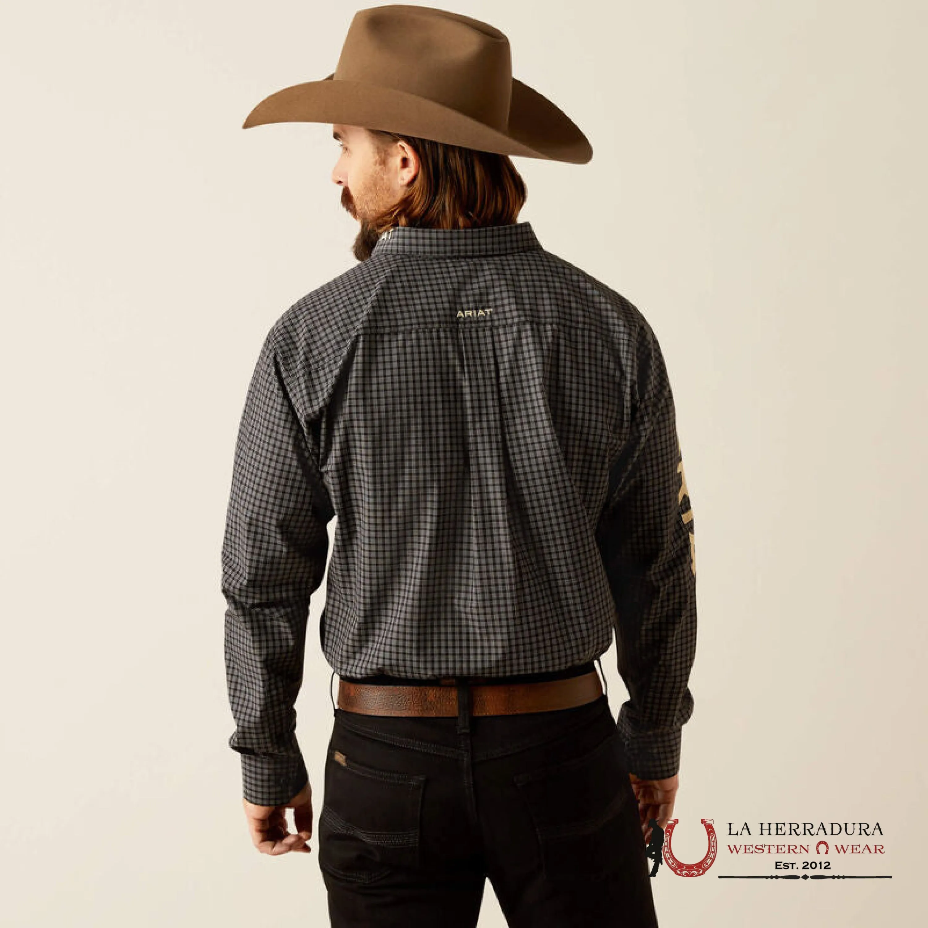 Ariat PRO Team Otto Long Sleeve Shirt Black/Khaki Classic Fit - 4058