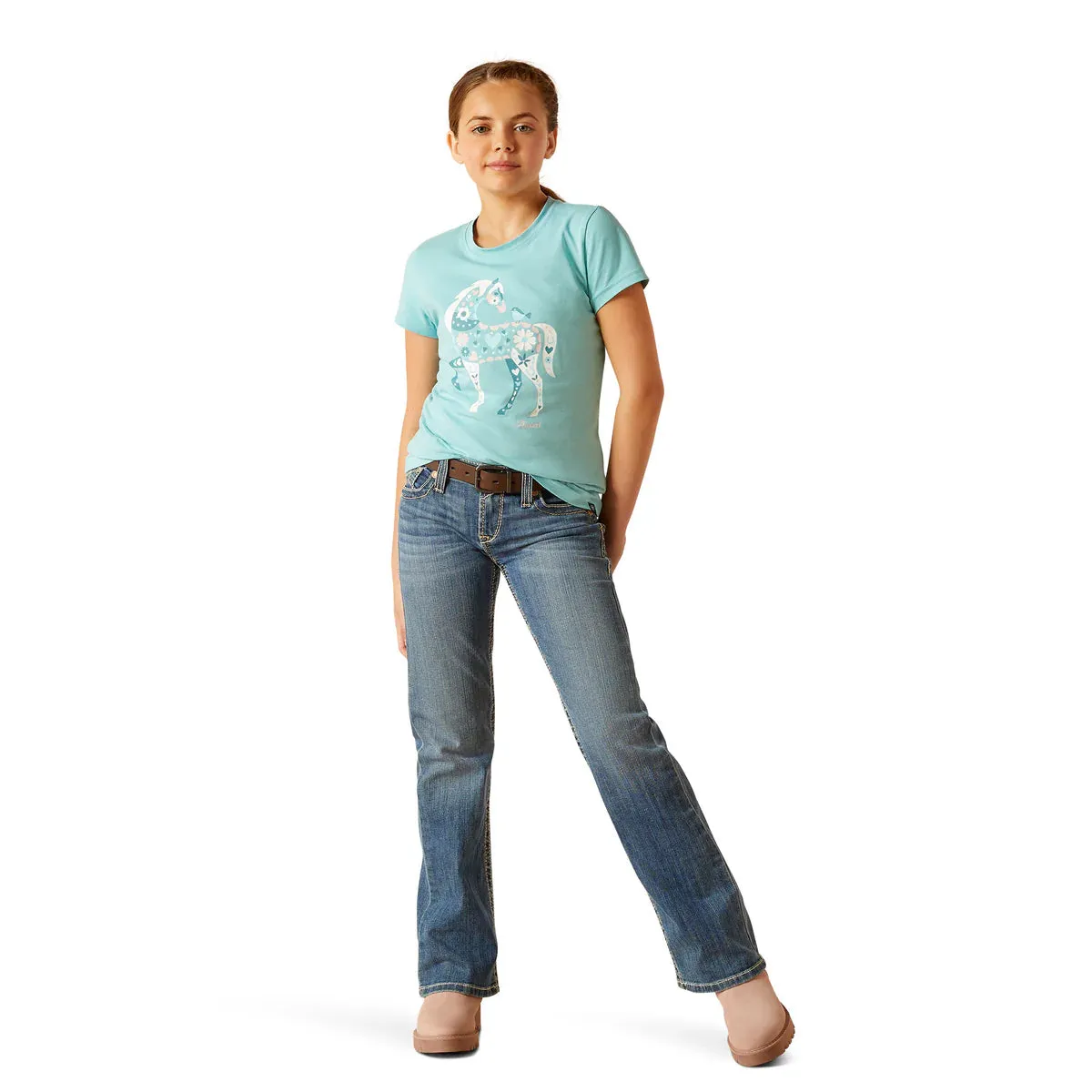 Ariat Yth Little Friend SS T-Shirt Marine Blue