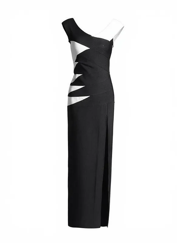 Aries Off Shoulder Cutout Bandage Dress