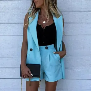 Asela® | Elegant Streetwear-Set Blazer Shorts