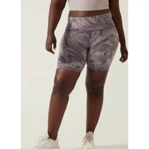 Athleta NEW Women's Active Shorts Biker Gray Marble Size 3x 7-in Inseam NWT