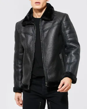 AVIATOR BOMBER WITH FAX FUR COLLAR